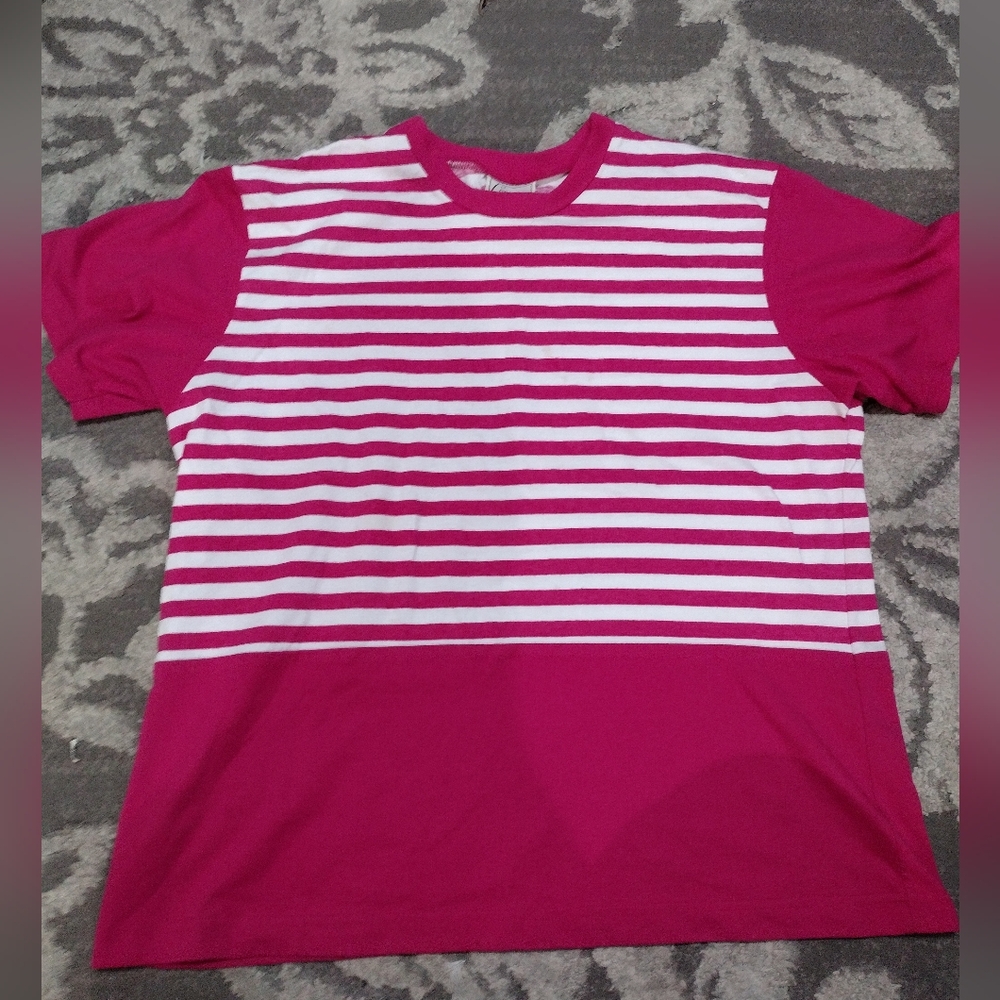 90s Company Collection pink and white boxy shirt
